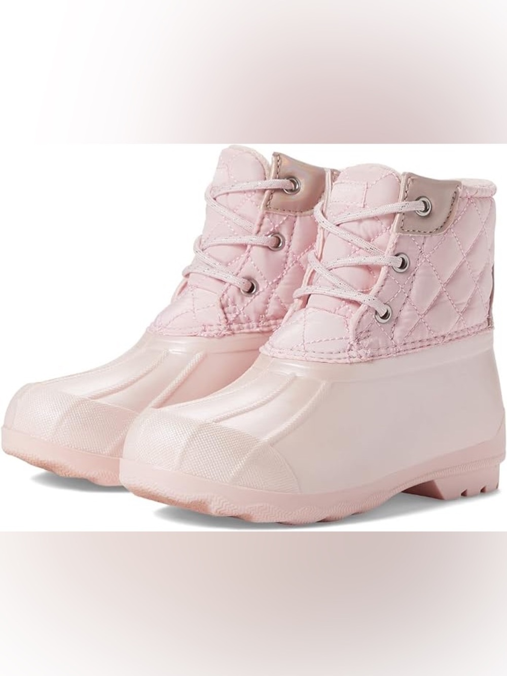 Sperry toddler girls porter duck boots blush quilted winter lined slip on snow